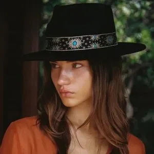 LACK OF COLOR The Phoenix Vintage Ribbon Black Wool Western Fedora Hat Lack of Color The Phoenix Ribbon Band Fedora Black Hat Size  main image 4